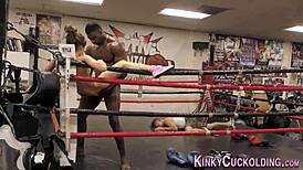 slut gobbles massive black cock in hardcore cuckold scene