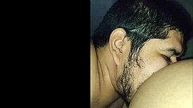 A voluptuous woman bent over receives an intense blowjob while masturbating in doggystyle position