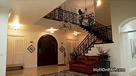 bored cougar gets huge bbc at home