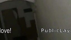 European brunette amateur embraces public outdoor passion