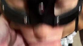 Damn! Naughty maid in stockings banged hard while cooking in 4K!