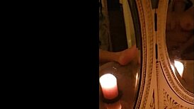 She MASTURBATES in front of vintage mirrors, feeling the antique charm