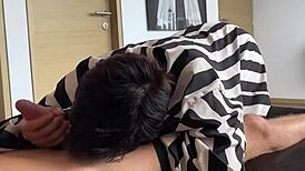 perfect latina teen surprises with morning blowjob and rough pov sex