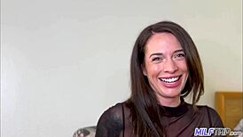 milftrip got me with this brunette milf banging an asian guy hard