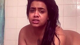 Pornstar Masturbates Wet Pussy and Ass in Shower Bathing