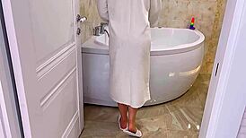 s3xberry enjoys hotel sex fun with horny amateurs moaning in bathroom