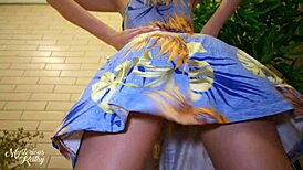 Man, upskirt pussy play got me goin' crazy, juiciest show ever - MysteriousKathy