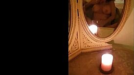 She MASTURBATES in front of vintage mirrors, feeling the antique charm