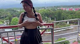 This is the best public sex video you'll see, check the end where they get caught.