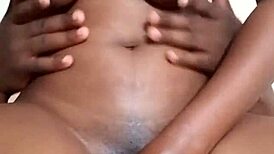 melina sits on big black cock with petite body