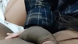 I watch this beautiful Mexican girl suck cock like a lollipop