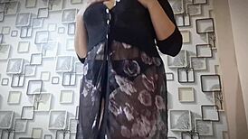 Hot Asian babe teases lover with curvy natural big tits