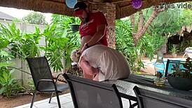 Sexy ex-wife bends over for me to pound her tight pussy.