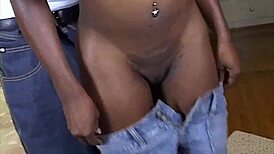 hell thrusts deeper into her ebony pussy