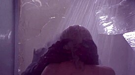 Panic Sexy Shower Girl With Nude Tits And Hairy Blonde Body In Bathing Scene