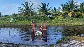 Brazilian wife gets pounded bare by another guy as husband watches in tears.