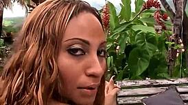 is that black booty delicious in this threesome with big black cocks?