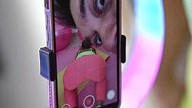 she got a dick in her mouth during her sports stream, sucking and spitting cum all over