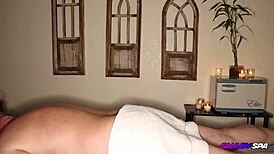 Electra Performs Blowjob and Handjob at Shady Spa with Piercing