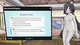 Naked VTuber Explains GPS Satellites in Wild 3D Lecture