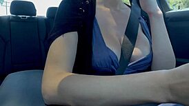 italian big tits milf artemisia love flashing while driving