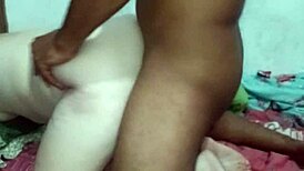 Interracial cuckold scene with wife and husband