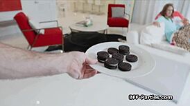 pajama party turns wild with foursome cocking and hardcore pov