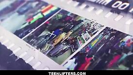 Petite brunette shoplifter ali ya brynn strikes fuck deal with big cock mall cop tommy gunn to avoid charges