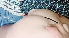 I sneaked into the neighbor's bedroom, tasted her delicious pussy, and filled her deep with cum