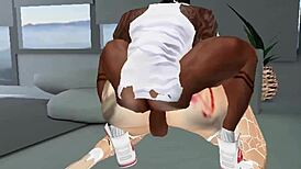 Hey, can you handle horny slut Barbie City taking ghetto pornstar cock deep?