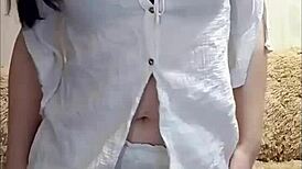 Horny Brunette LAMMY PIXEL STRIPTEASES Gorgeous ASS