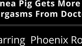 Phoenix Rose, the human guinea pig, moans through another mandatory hitachi orgasm session with Doctor Tampa.