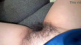 Morning Fun with Indian Milf Playing Her Hairy Pussy