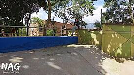 Cindy Luna learns hardcore cardio from gym trainer with rough anal pounding