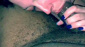 white girl can't get enough of slurping that bbc close-up