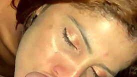 Naughty Redhead Sucks Husband's Cock At The Club