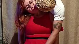 My teacher in a short red dress shows her vagina, I couldn’t resist, we ended up bangin’.