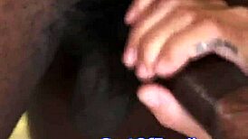 Cute Stepteen Amateur Riding an Older Black Guy in a Close-Up Scene