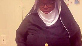 yo, hazelnut dressed as a nun for halloween, how wild is that?