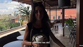 Crazy Cumwalk in Starbucks with Public Toilet Blowjob! Drinking Coffee Mixed with Sperm Feels Wild.