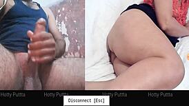 sexy girl cums on big black cock during random webcam session 😍