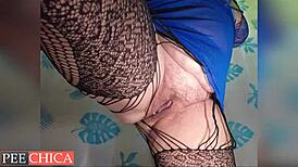 hey granny, why's your hairy pussy dripping in the shower creampie?