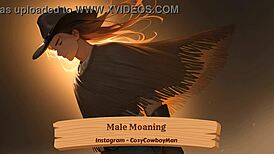 Male moaning echoes in solo intimate moment