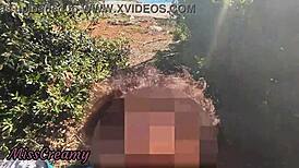 French Girl Sucks Stranger on Nude Beach in Greece for Public Cumshot