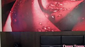 Tranny Sara Oliveira takes on two horny guys at once. Double action madness! 🔥