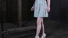 stuffing angel intensely with hard toy