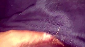 Huge cock explodes cum on sexy t-shirt.