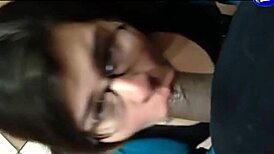 Gordita savors huge cock, oops, so big!