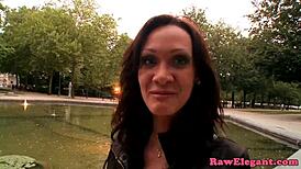 Elegant eurobabe gets assfucked by big black cock in missionary and bent over