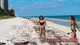 Youthful tourists Felicity Feline and Jade explore intense BDSM in stockings.